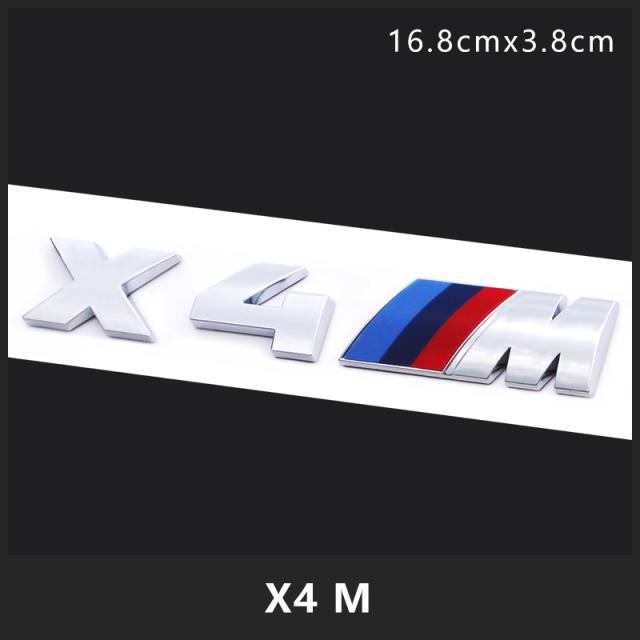 도매팡 탈것스티커 BMW M표신 1계3계5계M5M6M3 자동차흠집 X1X3X5X6M 측표 뒤 엠블럼, 엠블럼 X4M 하나