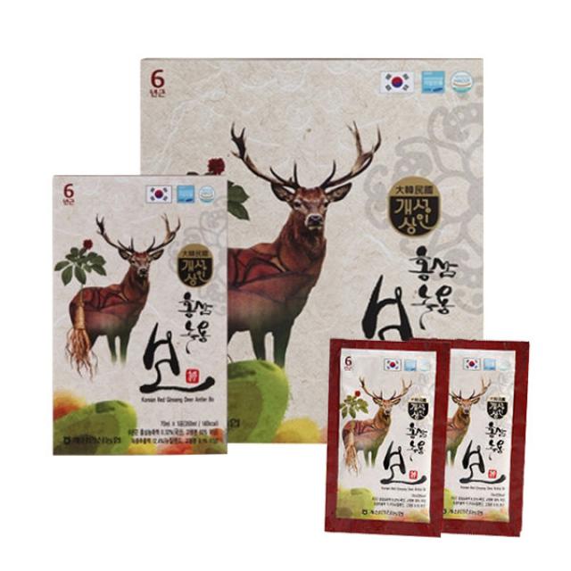 개성상인 홍삼녹용보 70ml x 30포 6년근 홍삼선물세트