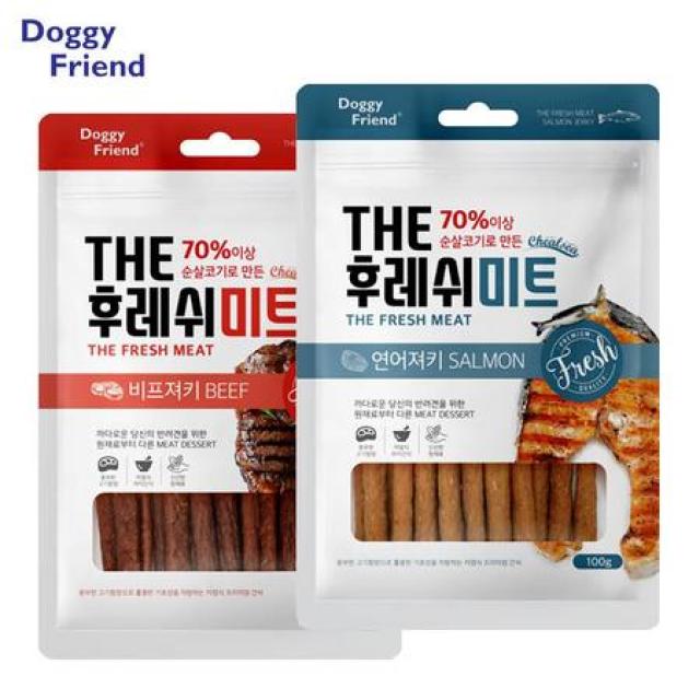 맛있는 개고기간식 강아지져키 비프연어 2종, 상세페이지 참조