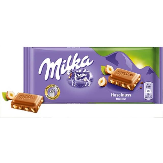 Milka Hazelnut Chocolate Bar Candy Original German Chocolate 100g3.52oz, 상세 설명 참조0