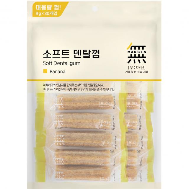 바우와우 무마진 소프트 덴탈껌 바나나 270g 대용량 개별포장 강아지 치석제거