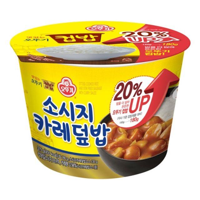 오뚜기 컵밥 소시지 카레 덮밥 315g x 12개간편식 즉석밥 간편밥 간편아침식사 간편식사 혼밥, q본상품선택q