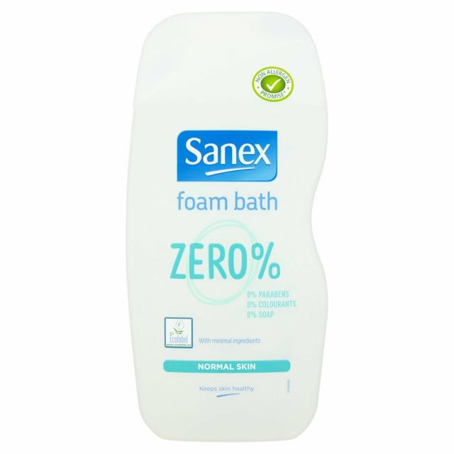 (영국직배) Sanex Zero 거품목욕제 500ml 3팩 Normal Skin Bath Foam 500ml