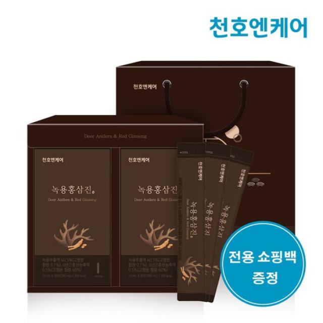 [천호엔케어] 녹용홍삼진 스틱 10ml 60포, 상세설명 참조, 없음