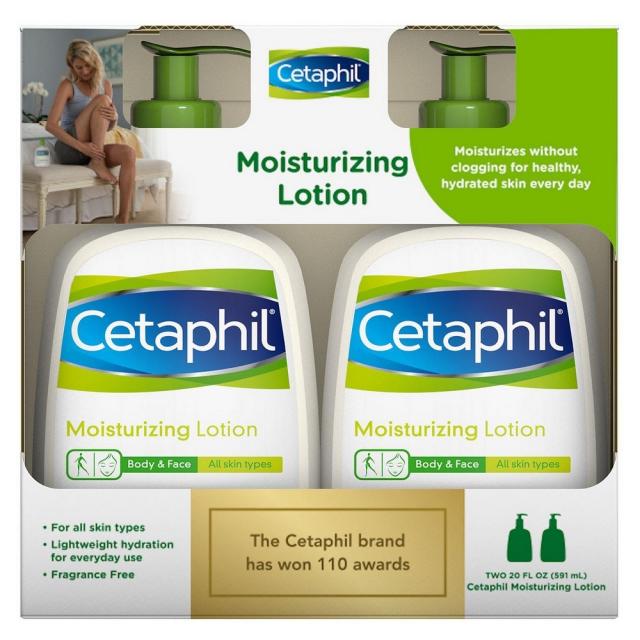 Cetaphil 미국 직배송 세타필 바디로션 Moisturizing Lotion 591ml x 2팩, 1개