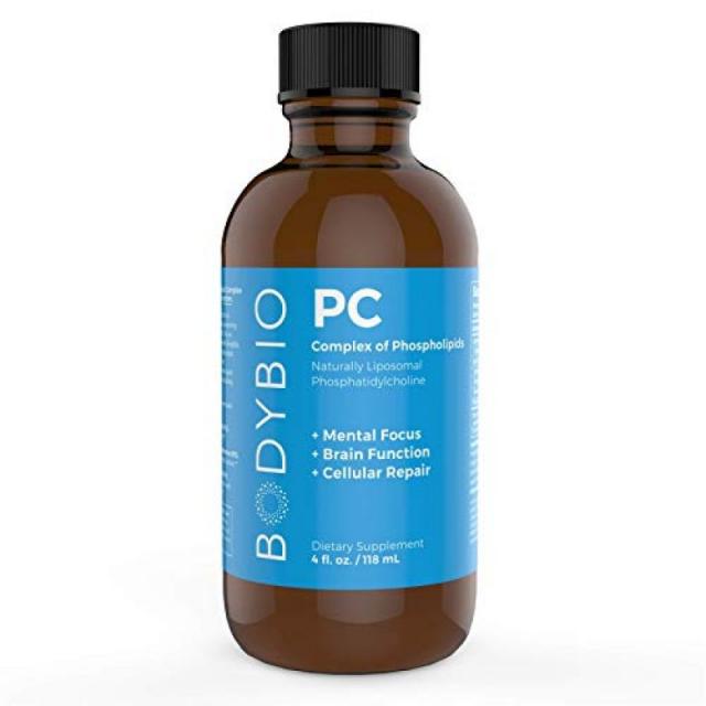 BodyBio-PC 포스파티딜콜린 + 인지질-높은 흡수를위한 리포좀-최적의 뇌 및 세포 건강-기억력 인지력, 1, 단일옵션