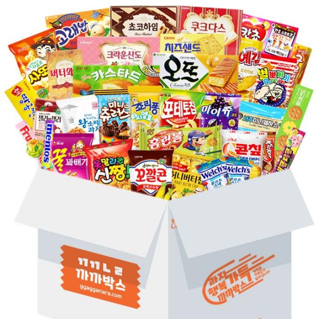 까까나라 럭키박스 35P 과자선물 고를필요없는 랜덤과자세트 사무실 어린이집 간식, 1SET