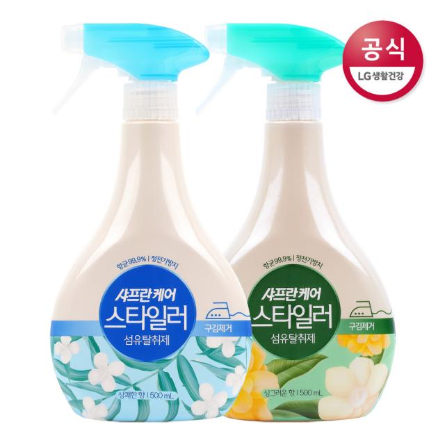  신세계tv쇼핑 샤프란케어 스타일러 섬유탈취제 상쾌한향 500ml X2개 선택04 Men 피톤치드향 2개