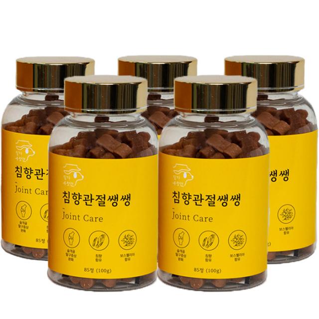 강아지관절영양제 노령견 반려동물 애견 강아지영양제 100g 댕이수랏간 침향 관절쌩쌩, 관절쌩쌩5개