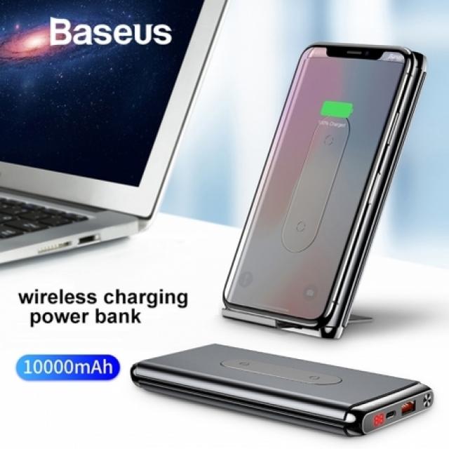 [멸치쇼핑]Baseus WXHSD-D01 LCD디스플레이 10000mAh 무선충전 보조배터리