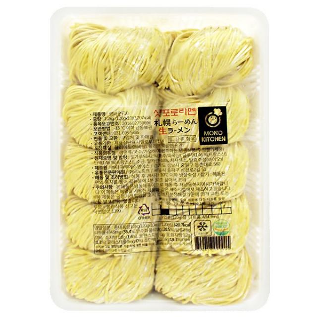 타마루에스엠에스 삿뽀로 생라면 라멘 10입 1.2kg 생면 삿포로 일식재료, 1세트