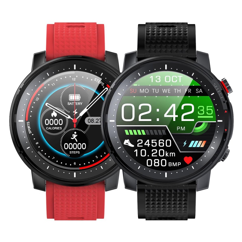 L15 스포츠 똑똑한 시계 IP68 방수 남자 PPG ECG Bluetooth SmartWatch 적당 추적자 심박수 감시자 가득 차있는 접촉 스크린|스마트 시계|, 1개, 단일, 단일