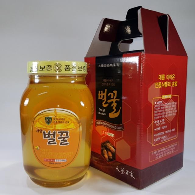 꿀뜨레 사양벌꿀 2.4kg *1개 / ( 3번 프라스틱 병) 1개 발송, 1개