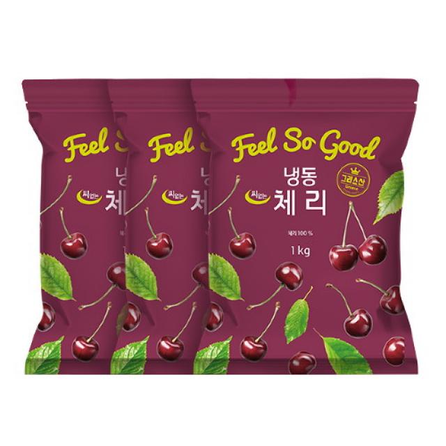 생활N [생활앤] 냉동 체리(그리스산) 1kg x 3팩, 단품없음