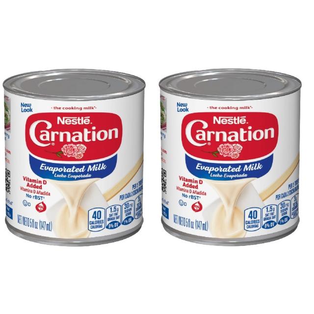 Nestle 네슬레 카네이션 연유 비타민D Carnation Vitamin D Added Evaporated Milk 5oz(147ml) 2팩, 1개