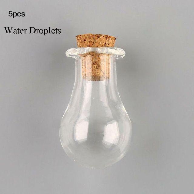 부품 DIY 펜던트 예식장소품 코르크 팁 소망이다 보틀 유리 저장 겉만 그럴듯하다 품항아리, Water Droplets