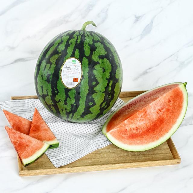  메가마트 신선도원 씨없는 수박 7kg미만 통 1개
