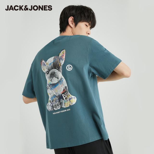 프린팅반팔티셔츠 JACKJONES 잭 존스다 여름 남성 이지 트렌드 큐트 강아지 2584340884