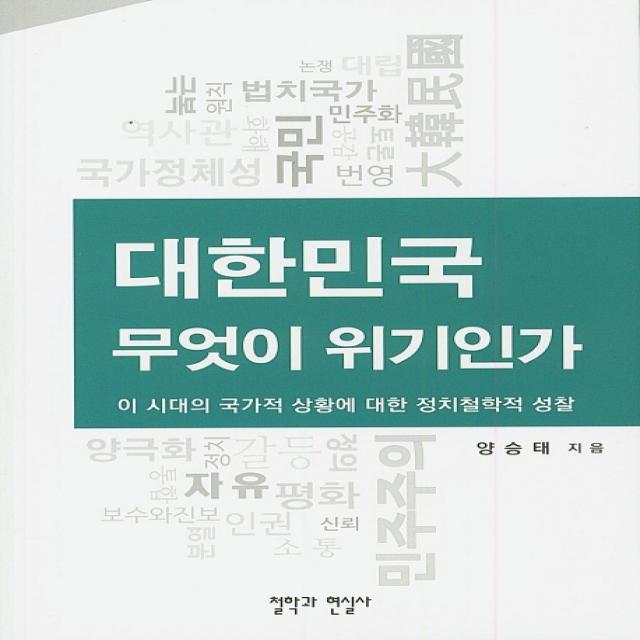 대한민국 무엇이 위기인가:이 시대의 국가적 상황에 대한 정치철학적 성찰, 철학과현실사