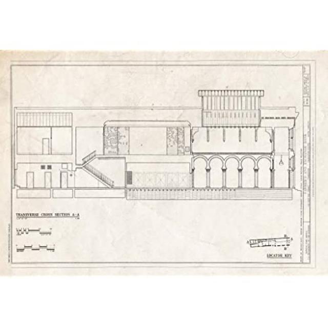 NMT 역사적인 그림 : 청사진 횡단면-Farmers 'Exchange Bank 141 East Bay Street [14in x 11in] - P053208DCKJFQR7