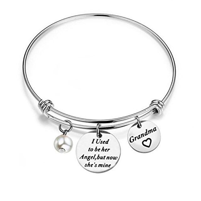 WUSUANED Memorial Jewelry 사랑하는 할아버지를 기념하여 그 / 그녀의 천사 팔찌로 사용되었습니다 할머니 할아버지 동정 선물