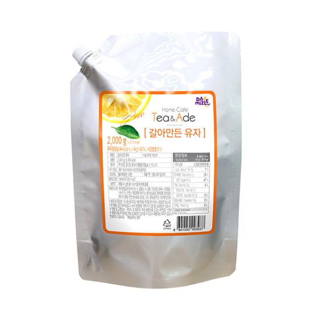 다미즐 갈아만든 유자 2kg, 단일상품