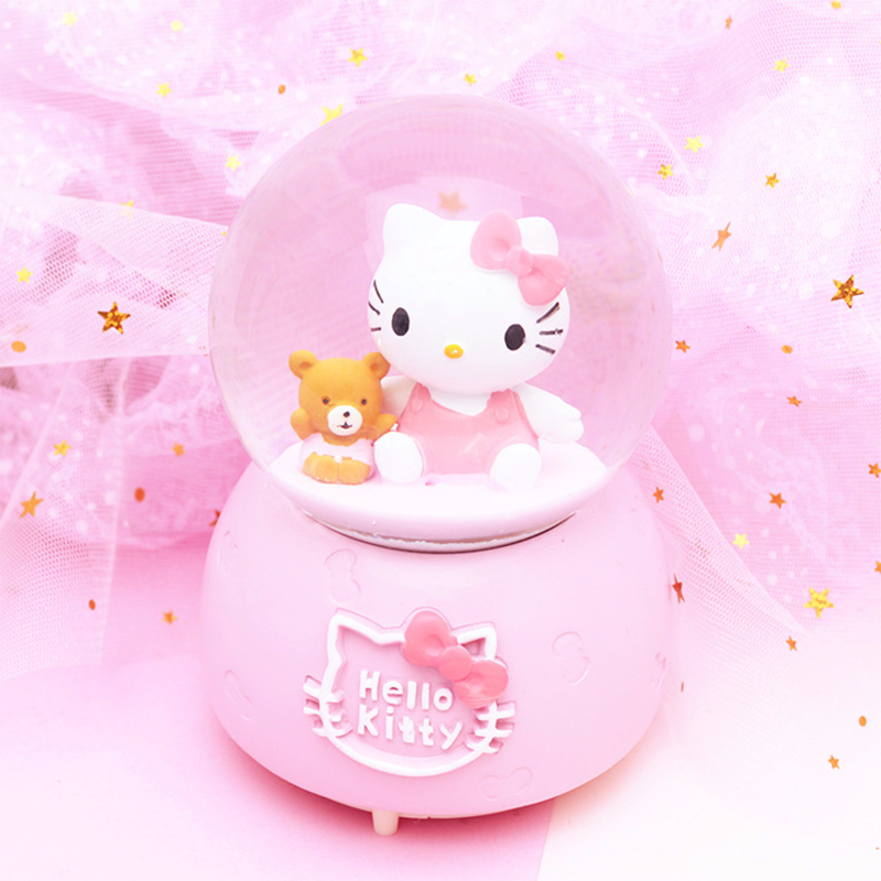 뉴타임즈6 오르골 고양이 크리스털 볼 투명눈송이 구슬눈 내림 공팔락합 몽환녀 학생생일 선물 XT08 A30, 04 HELL
