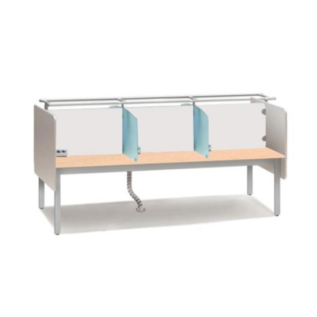 [퍼시스] 칸막이 열람대 TJD224CL TJD226CL 도서열람대/배선형/조명부착 도서관/열람실/공부/도서실/대학/학교/기숙사, LTWW/[양면] TJD224CL