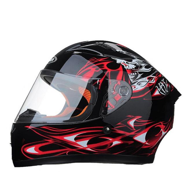 YEMA 야생마 헬멧 남자 녀자 오토바이 헬멧 복장 스타일 쿨한 사계절 스포츠카 헬멧 여름철 헬멧 카레이서 헬멧에 보온목도리도리-유령