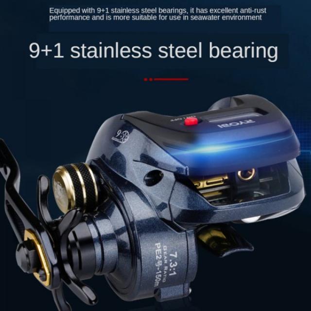 RYOBI 기본 포인트 전자 낚시 릴 카운터 Baitcasting 7 3:1 부드럽고 unimpeded 빠른 반환을 실현