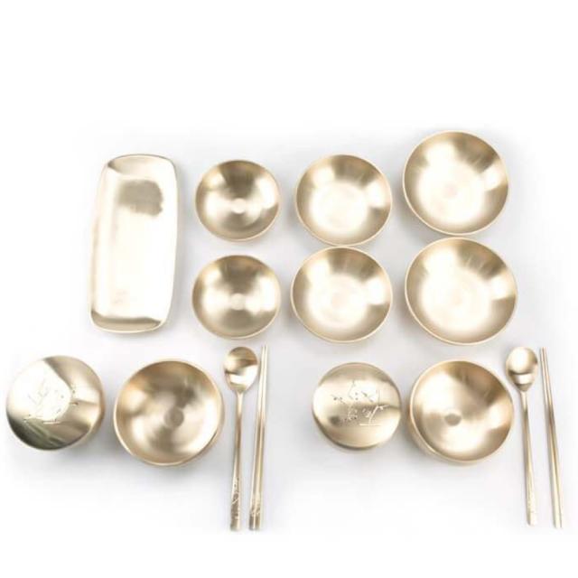 KO 키친쿡 고품격 혼수예단 유기 반상기 ~ 방짜 칠첩반상 결혼 박테리아 바이러스 사멸, 유기반상기 SET