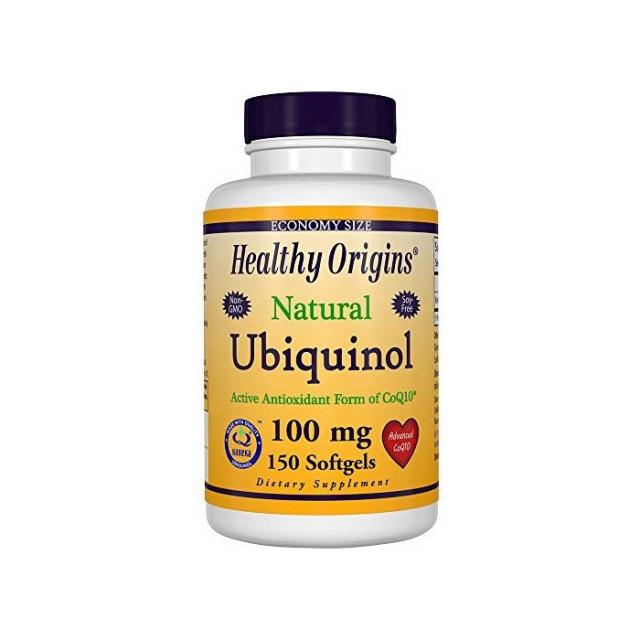 Healthy Origins Ubiquinol Soy Free/Non-GMO Gels 헬시오리진스 내추럴 유비퀴놀 100mg 150캡슐, 100 Mg 150 Count