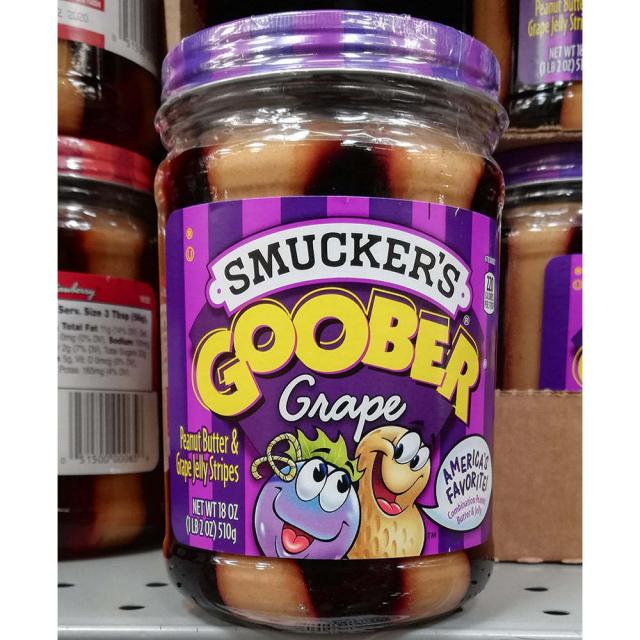 Smucker's 스머커즈 Goober Grape Peanut Butter 18oz(510g) 그레이프 피넛 버터 X 4팩, 1세트