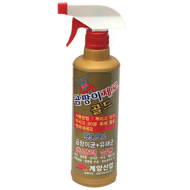 곰팡이제로골드500ml 뿌려만주는곰팡이청소세제 곰팡이청소약품 욕실 베란다 벽지 곰팡이제거제 스프레이형 곰팡이균박멸 곰팡이세척제 세정제, 1개, 500ml