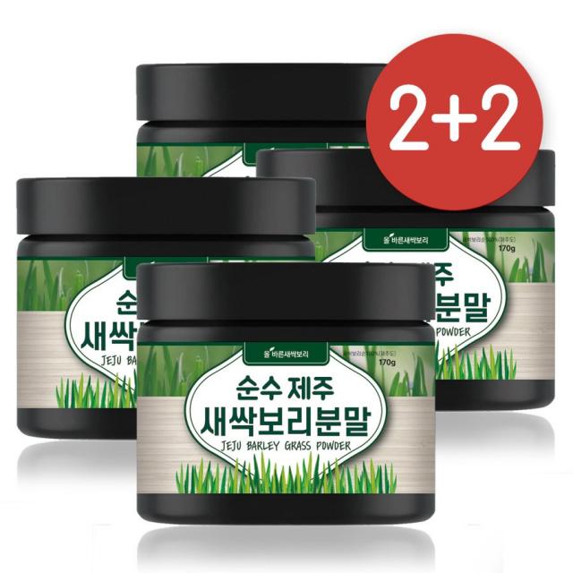 순수 제주 새싹보리 분말 1+1 친환경 무농약 올바른 가루 보리어린잎 국산 제주산 4개 170g