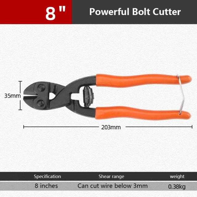 수공구 Olecranon 볼트 커터 전단 잠금 스틸 와이어 대형 펜치는 적극적으로 수입 노동 절약 바 펜치를 파, 02 B