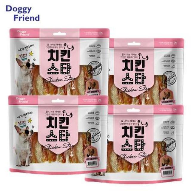 저지방 개고기간식 강아지져키간식 치킨꽈배기4개, 상세페이지 참조