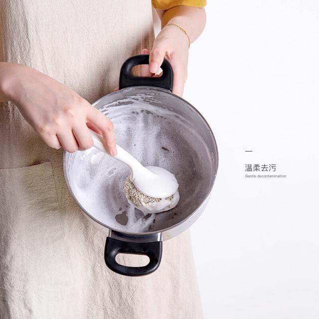 반도 양품 가용 주방 설거지 청결구 나노식 추섬유솥 솔 불상 냄비 손잡이 분해 긴 손잡이(4개), 상세페이지 참조