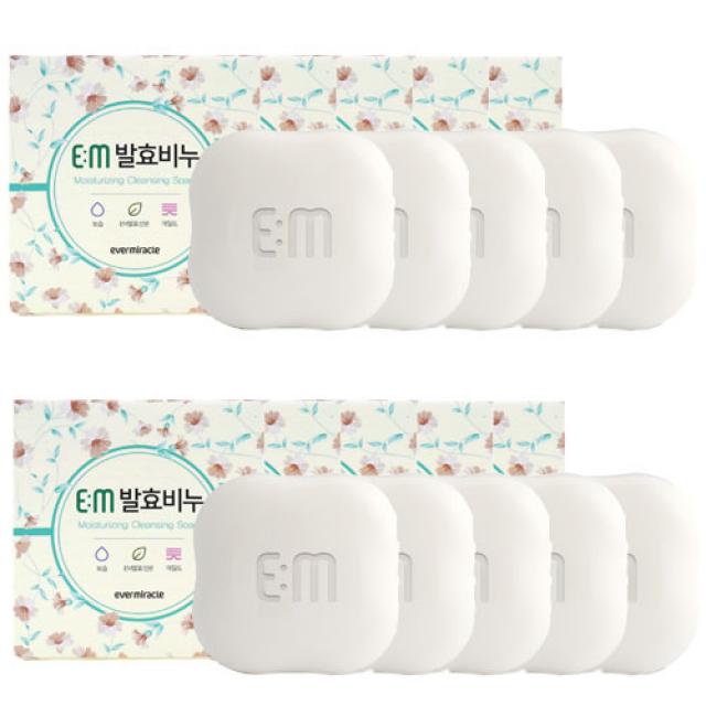  이엠 Em발효비누 100g 10개 친환경 세안 세숫 보습 피부탄력 노폐물제거 목욕비누 100g