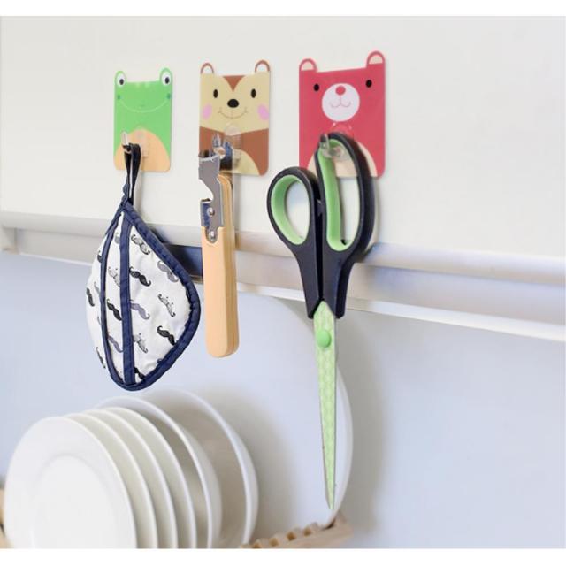 깔끔부착 못질 흔적없는 동물 벽걸이 후크 실용적, 1개