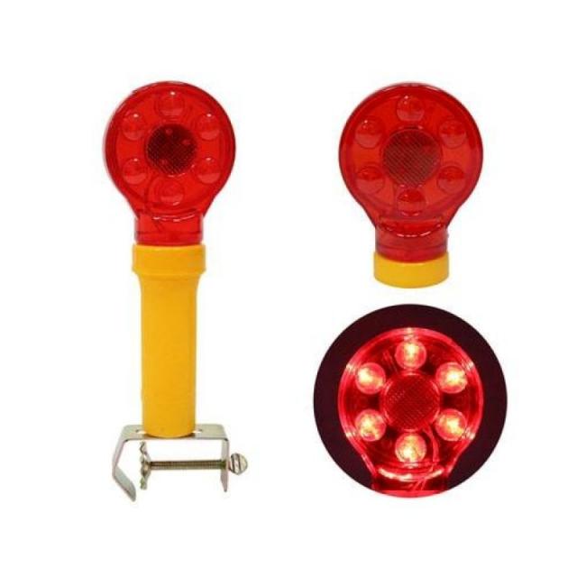 H무배 안전사고 예방용 휀스용 위험경고등(건전지형) 공사장 뺑뺑이 // 도로용품 위험경고등 건설현장, 1개