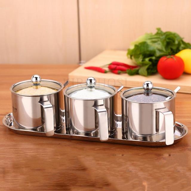 kirahosi 상질 설탕통 소스통 가정용 식기 보관 용기 조미료통 98호 Fmobce, 1, 은색 XHSG