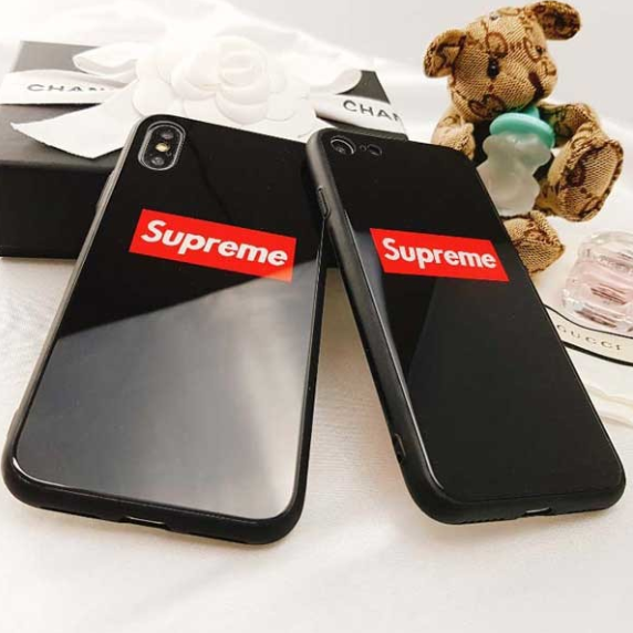 믹스더마켓 아이폰 Supreme 슈프림 블랙미러 레드로고 하드 케이스 휴대폰