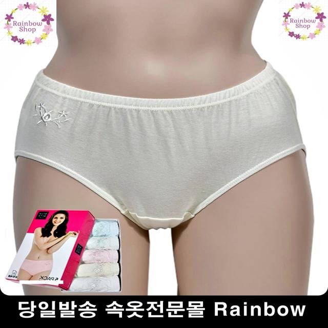 노인정 선물 순면 맥시팬티 5P 세트 꼼꼼봉제여성팬티 편안한팬티 부드러운팬티