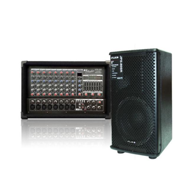 JLAB 파워믹서 스피커SET(파워드믹서JPS-800+JPS-80SRx2ea)라이브공연 행사장 클럽 음향장비 교회음향기기, JPS-800/JPS-80SR
