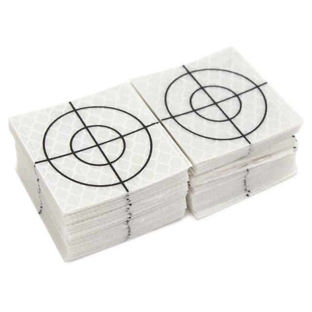 100PCS 프리즘 측정 반사판 시트 반사 테이프 타겟 토탈 스테이션 터널 설문 조사 40X40Mm