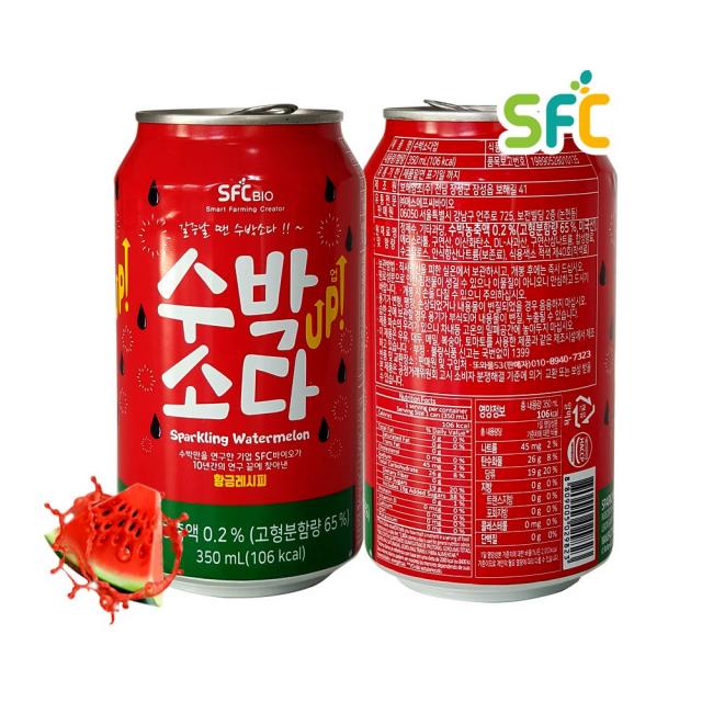 Sfc 수박소다 350ml 48개입 캔음료 과일주스카페에이드