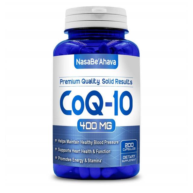 NasaBeahava CoQ10 Supports Heart Health 나사비하바 코큐텐 400mg 서포트 하트 헬스 서플먼트 200캡슐, 1개