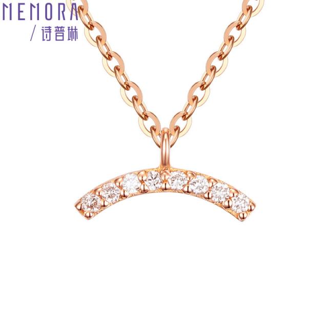 시푸린 여성 작은 선물 18K김 복권 당첨금 다이아몬드목걸이 체인 고리 KN