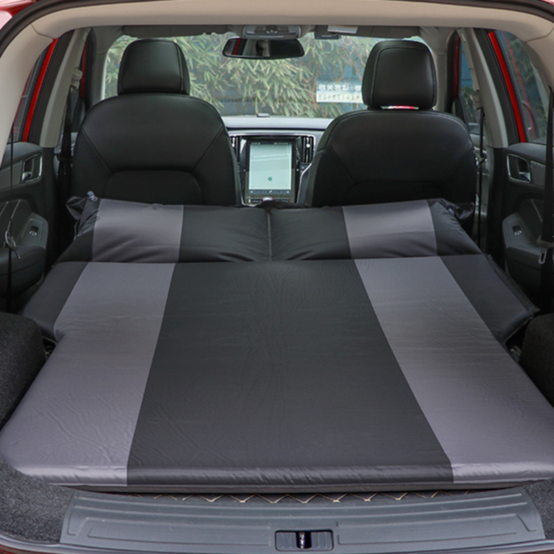 에어매트 차량용 suv트렁크 잠자는 매직 자동차 침대매트 전용 세단 뒷줄, T15-더길어진타입 폰지 겉감(블랙와그레이 두꺼운)